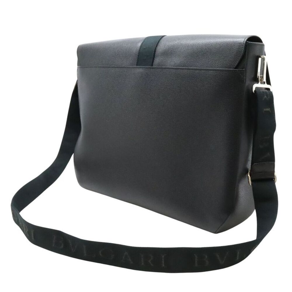 Bulgari Week End Black Leather Shoulder Bag (Pre-Owned) - Picture 2 of 9